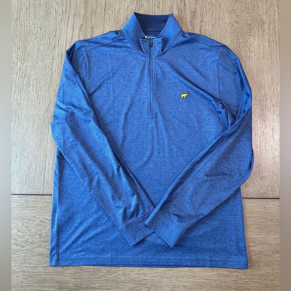 Jack Nicklaus 1/4 Zip Long Sleeve Golf Pullover Size Medium Blue - Picture 4 of 9